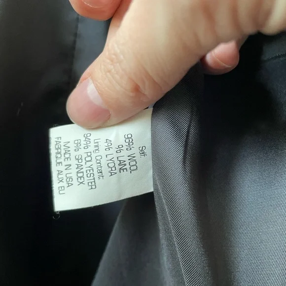 Theory wool blend charcoal grey blazer - Picture 3 of 4